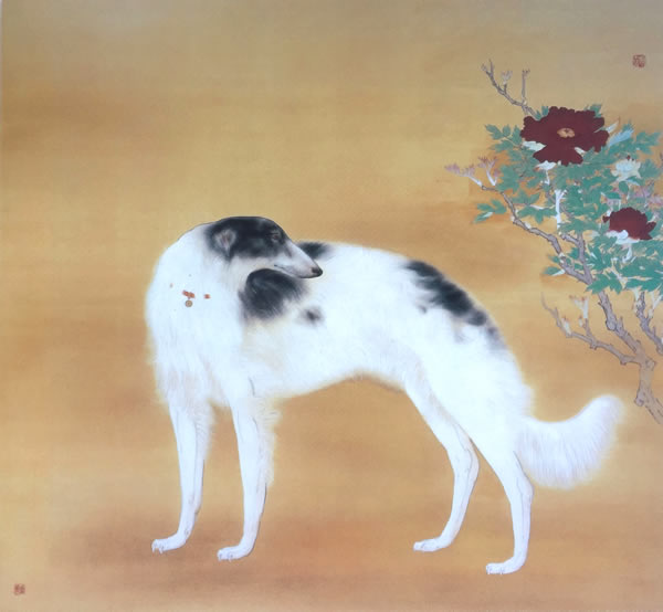絵画『犬』ヘイ平山画 リアル色鉛筆画【原画】NO.5 犬の絵 絵画 鳳雛色鉛筆画家 通販